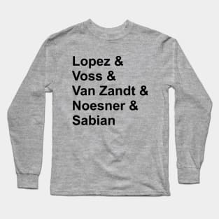 Negotiator Names of Note - Black Lettering Long Sleeve T-Shirt